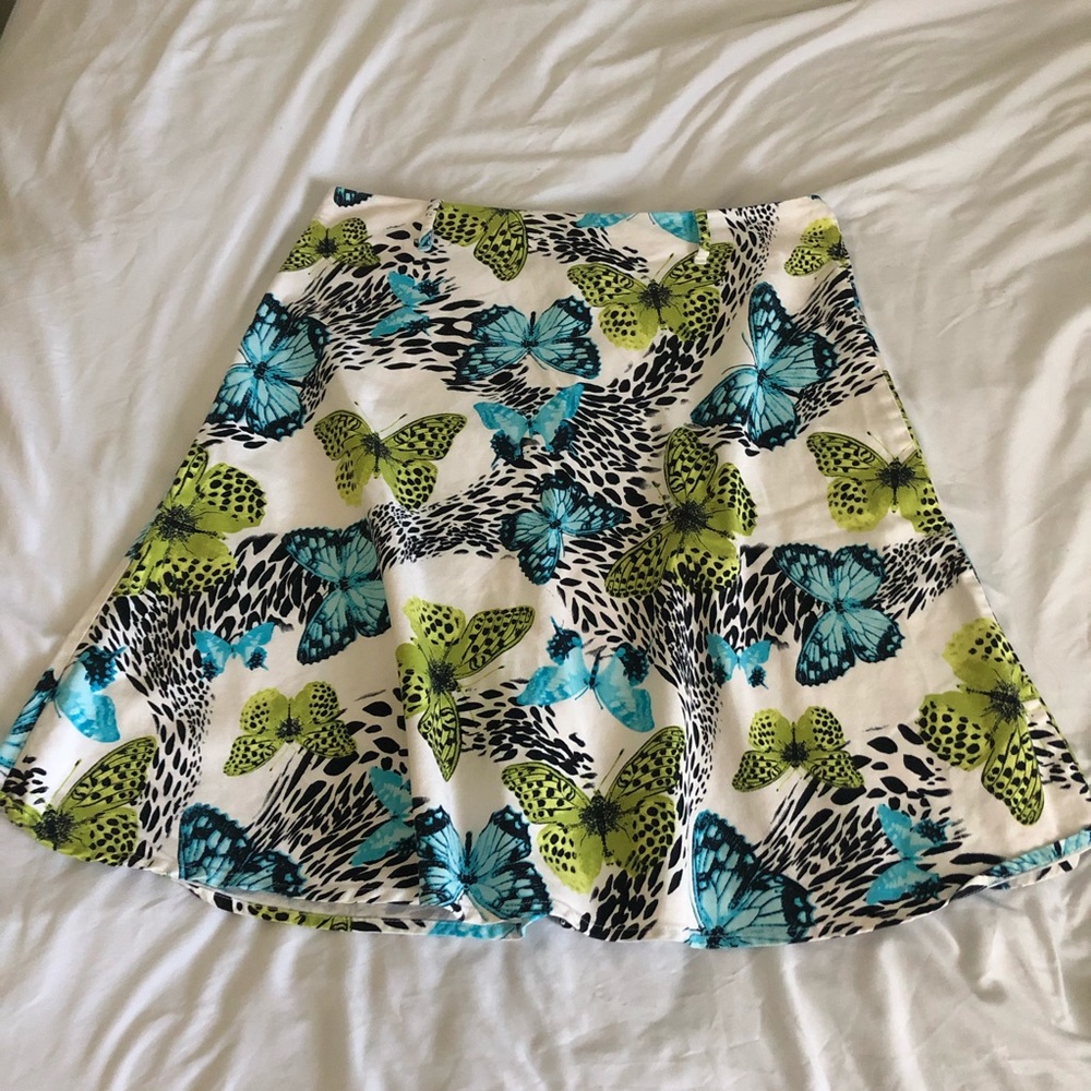 Butterfly print skirt